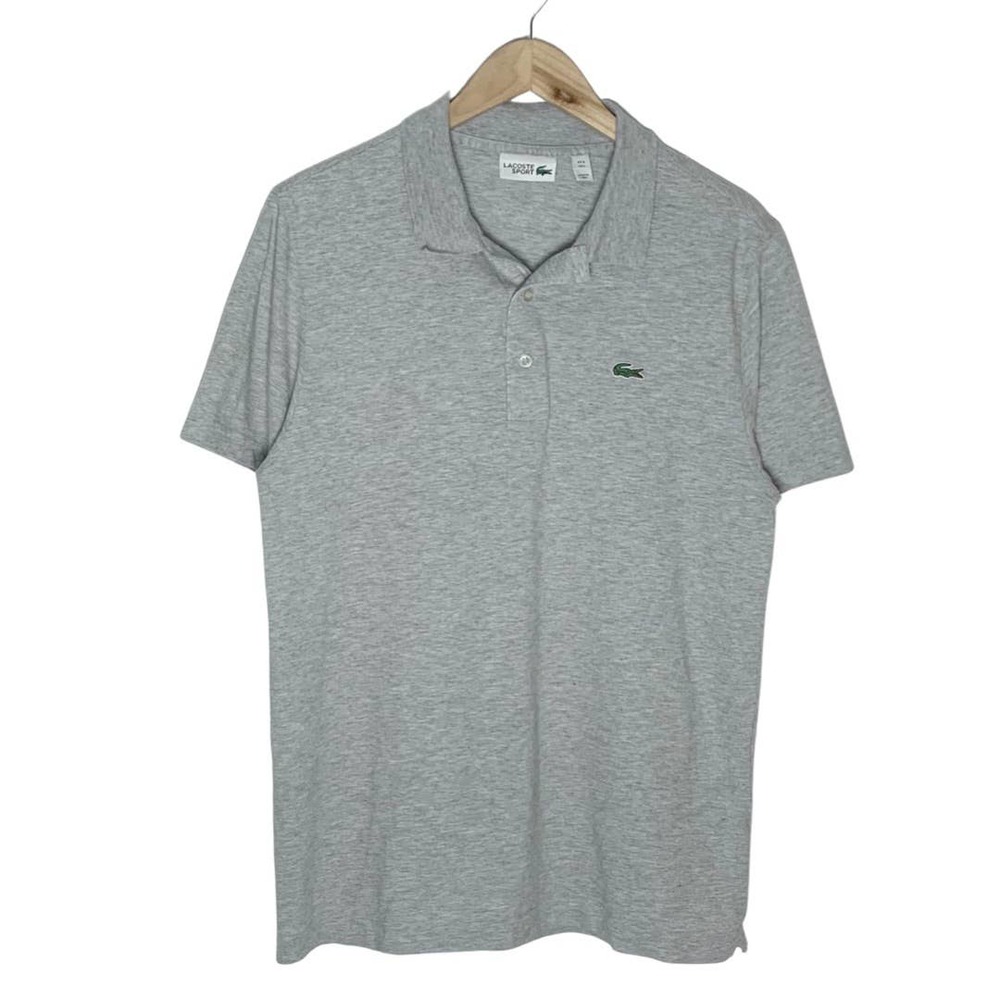 Lacoste Sport | Men | Heather Gray Short Sleeve Sport Polo Shirt | Size L